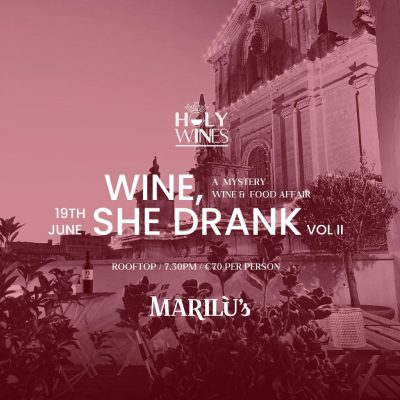 Holy Wines - Marilu's - Wine & Food Pairing - Events - Wines Served Blin
