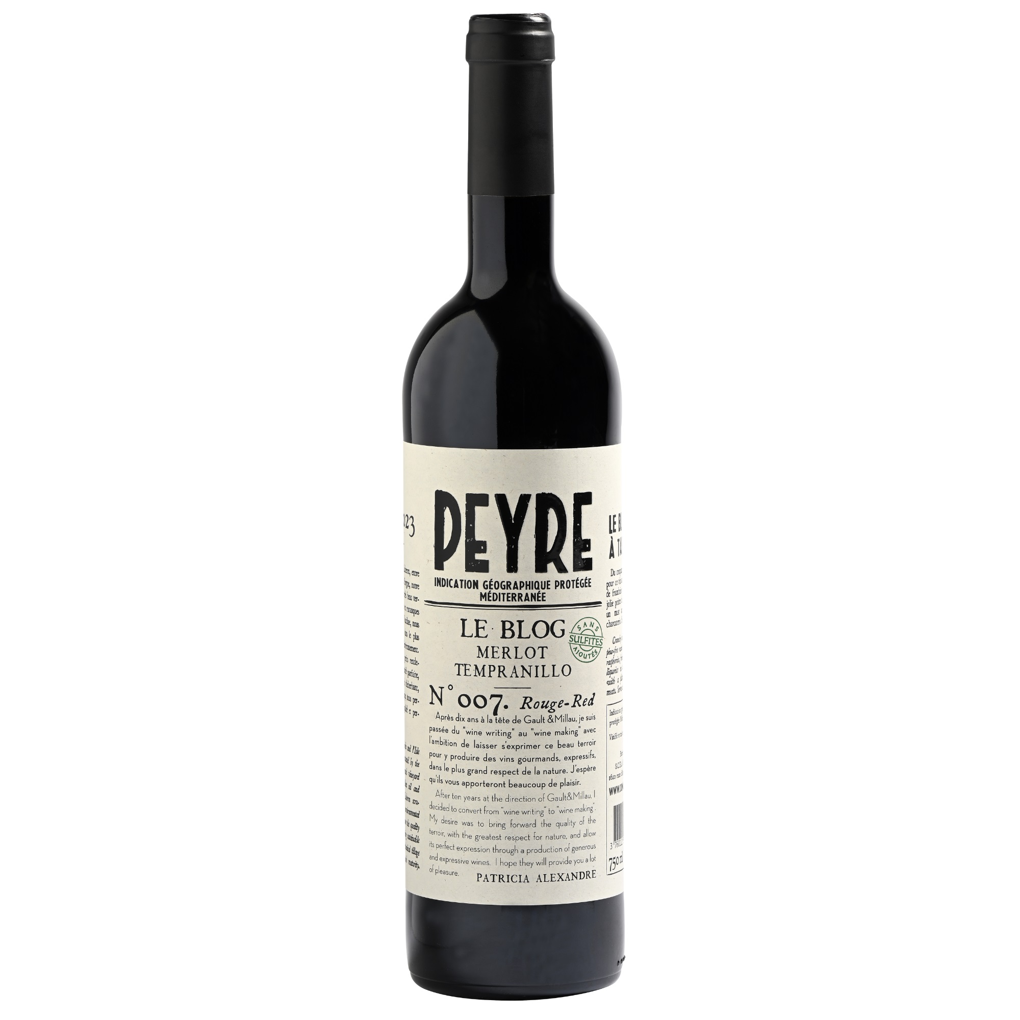 Le Blog - Merlot - Tempranillo - No Sulphites - Wine - Rhone Valley - Peyre - South of France - Holy Wines